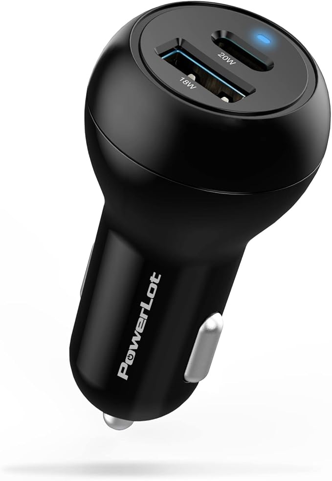 USB C Car Plug Fast Charging Adapter, 38W 2 Port Multi Port Car Charger, PD 20W & QC 18W Cigarette Lighter Adapter for iPhone 14/13/12, iPad Air/Pro, S20/S10, Note 21/20