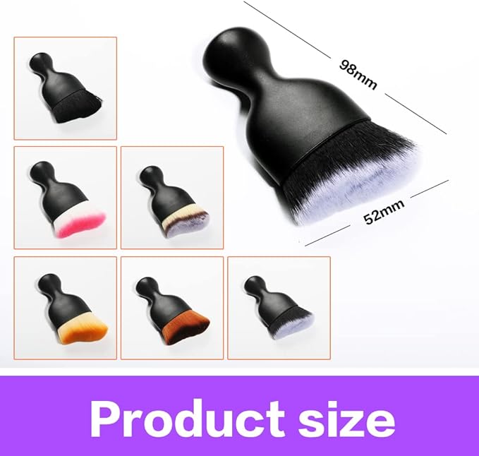 AOCISKA Car Interior Detailing Brush,Soft Bristle Cleaning Brush Car Detailing Brush Dusting Brush,Car Interior Cleaning Tool,Auto Detail Brush Car Dash Duster Brush (Black&Brown with Cap)