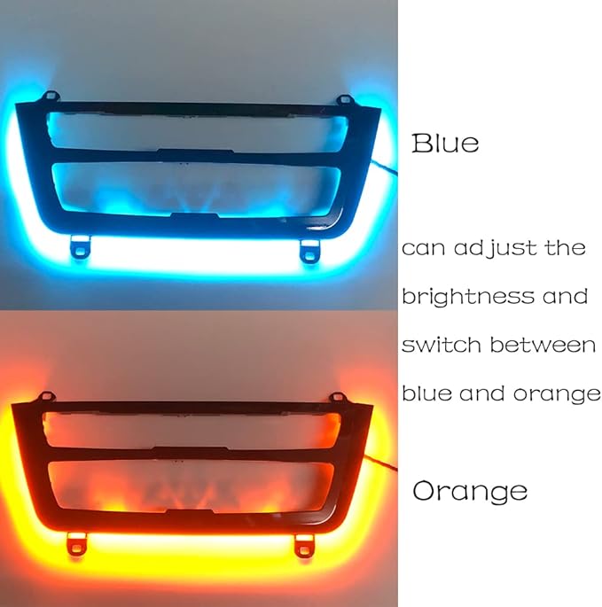 Car Inner Air Condition A/C Panel LED Lighting Ambient Light Trim Accessories For BMW 3 4 Series 3GT F30 F36 M3 M4 Center Control Two-color Atmosphere Lamp Panel Replacement Cover (Piano Black)