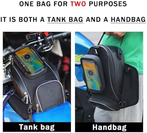 Motorcycle Tank Bag for BMW G310GS G310 GS G 310 GS, Magnetic & Strap Mount Tank Bag for Motorcycles, Motorcycle Touring Navigation Luggage Bag Tank Bags,A Strap