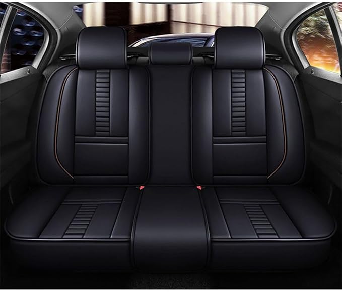 for Toyota CHR Seat Covers 2018-2026, Full Coverage Customized Car Seat Covers, Premium Leather Waterproof Stain-Resistant Easy to Install (Standard 5 Seats, Black&Coffee)