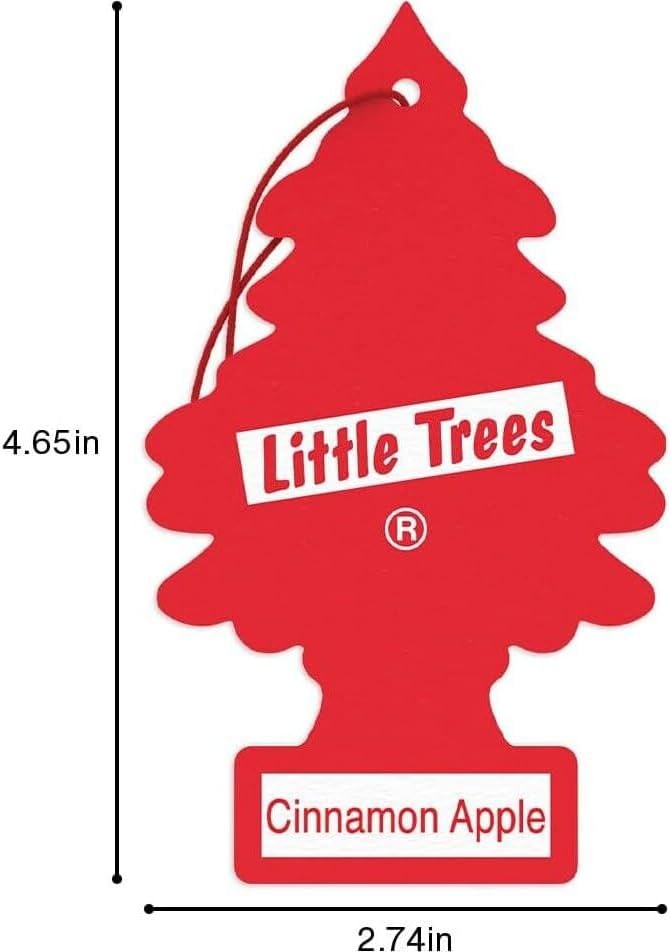Car Freshner U1P10338 Little Trees Cinnamon Apple Air freshener, 24 Pack