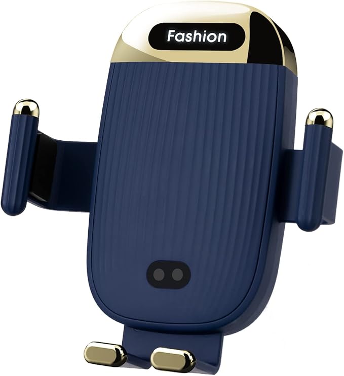 Wireless Car Charger Mount,15W Qi Fast Charger, Wireless Car Charger Smart Sensor Air Vent, Automatic Clamping Phone Holder for iPhone 13/12/11//XS/XR/8, Samsung S22/S21/S20/Note 20, etc (Blue)
