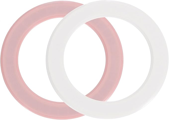 uxcell Magnetic Adapter Ring, 2Pcs Magnetic Sticker Ring ABS Universal Magnet Wireless Charging Conversion Kit for Mobile Phone Case Wireless Charger, Pink, White