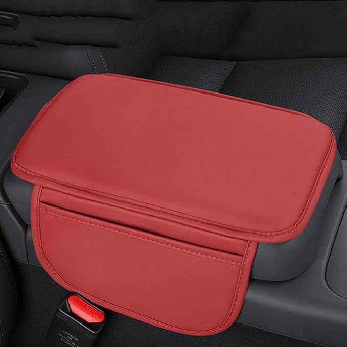 Arm Rest Pad Car for VW Routan 2008-2013, Car Center Console Cover Car Armrest Cushion Armrest Box Pad Car Accessories,Red