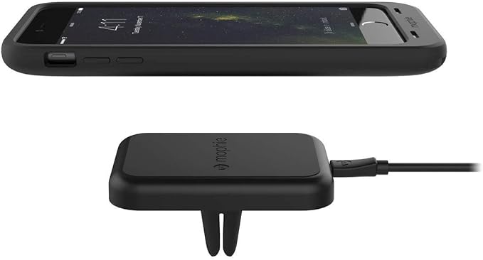 mophie Wireless Charging Car Vent Mount for mophie cases with Charge Force wireless power – Black