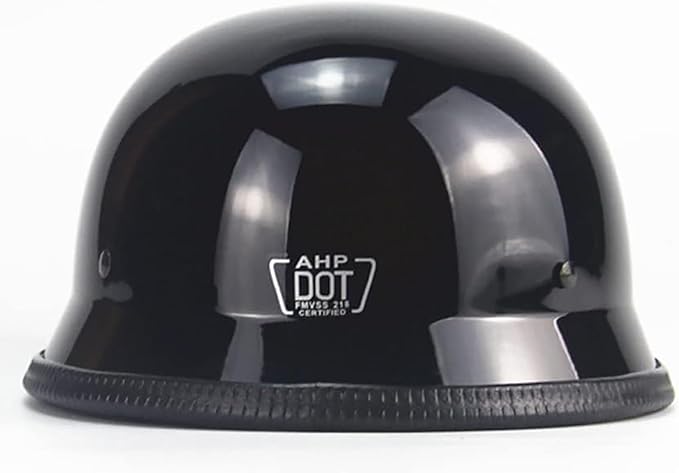 Adult Unisex Black Half Motorcycle Helmet, DOT Approved, for Chopper Moped Scooter Motorbike Electric