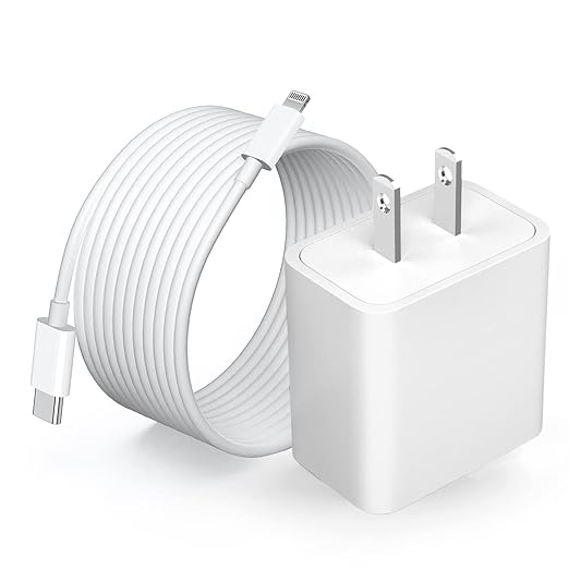 iPhone Fast Charger,10FT iPhone Charger Fast Charging 20W PD USB C Wall Charger Plug Type C Power Adapter Lightning Cable Cord Compatible with Apple iPhone 14/13/12 Pro/11/XS/Max/XR/X/8 Plus/SE,iPad