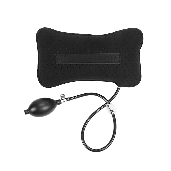 Inflatable Lumbar Support Pillow, Travel Pillow for car, Back Support Pillow Memory Foam Lower Cushion for Sleeping, Portable Lumbar Support Pillow for Back Pain or Waist Support Car Office Chair