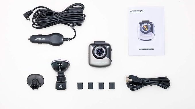 UltraDash Dash Cam GPS Magnetic Charging Mount HDR Night Image Sensor 6 Layers Glass 140 Degree Wide Angle Lens G-Sensor 2" LCD Super Capacitor