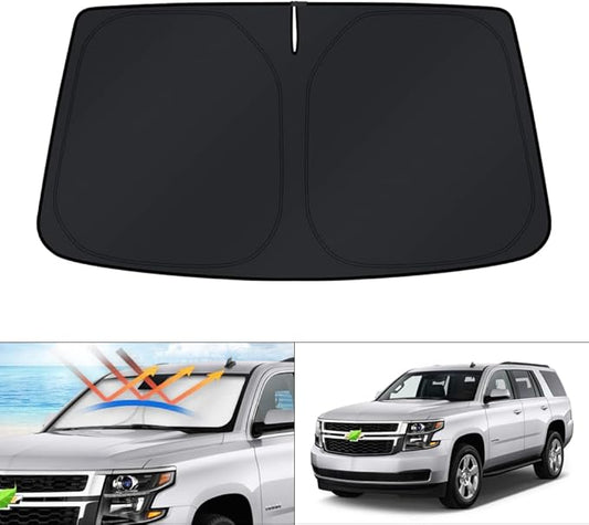 KUST Windshield Sun Shade for Chevrolet Chevy Tahoe/GMC Yukon 2015-2020 Window Accessories Sunshade Sun Protector Foldable Block UV Rays Keep Car Cooler