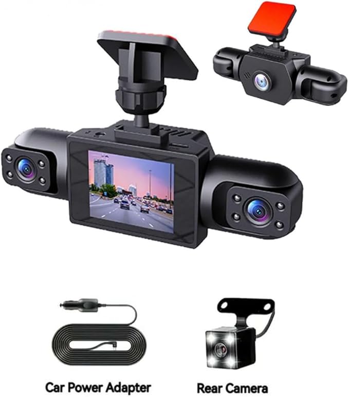 2026 New Full View Wireless Car Dashcam System,4k 4-Channel 360° Panoramic Dash Camera WiFi 6 Driving Recorder,Infrared Night Vision,24/7 Parking Monitor,G-Sensor,Motion Detection(64g)