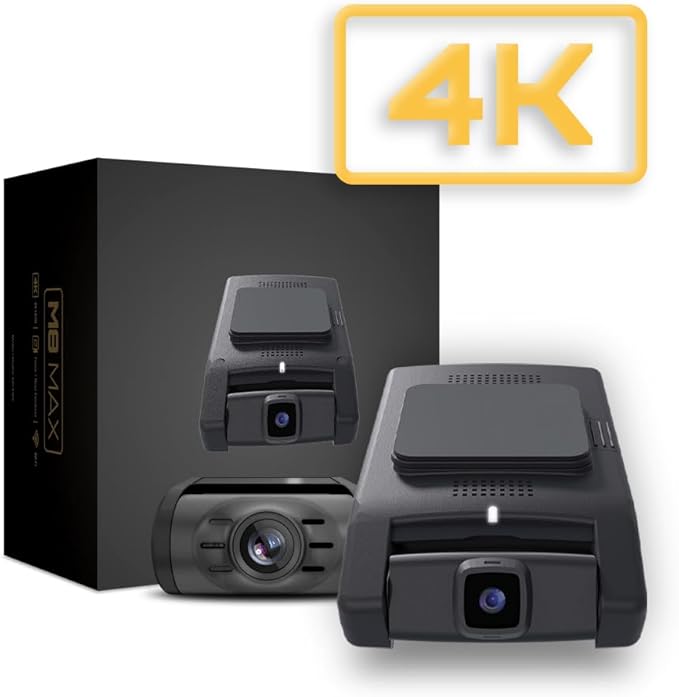 Momento M8 MAX 3-Ch 4K UHD w/Dual 5.0GHz Wi-Fi + GPS Front & Rear Dash Camera Kit (MD-8400) Includes 64GB MicroSD Card