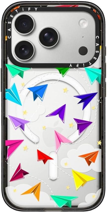 CASETiFY Impact iPhone 17 Pro Case [Slim/Compatible with Magsafe / 8.2 ft. 4X Military Grade Drop Protection] - Here and Everywhere - Clear Black
