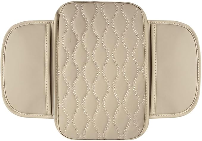 Car Armrest Pad for BMW M4 Competition Convertible Coupe F83 F82 G82, Waterproof Center Console Cushion Pad Cover Armrest Storage Box Mat Protection Interior Accessories,A-Beige