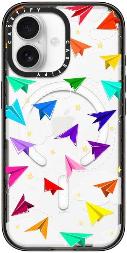 CASETiFY Impact iPhone 17 Case [Slim/Compatible with Magsafe / 8.2 ft. 4X Military Grade Drop Protection] - Here and Everywhere - Clear Black