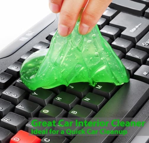 SOLASTA Car Cleaning Gel Car Putty Car Cleaning Kit Car Interior Cleaner Slime Car Cleaning Supplies Auto Detailing Tools Car Accessories Car Gifts for Women Men Keyboard Cleaner (Green)