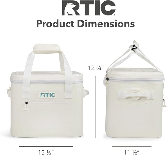 RTIC Ultra-Tough Soft Cooler 30 Can, Insulated Bag Portable Ice Chest Box for Lunch, Beach, Drink, Beverage, Travel, Camping, Picnic, Car, Trips, Floating Cooler Leak-Proof with Zipper