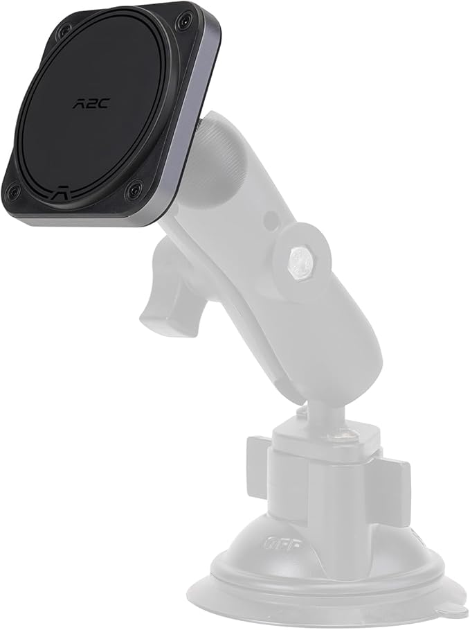 Heavy Duty Magnetic Phone Holder Base with 1" Ball for MagSafe iPhone 17-12 Series, Compatible with RAM mounts and Other B Size Ball Double Socket Arm