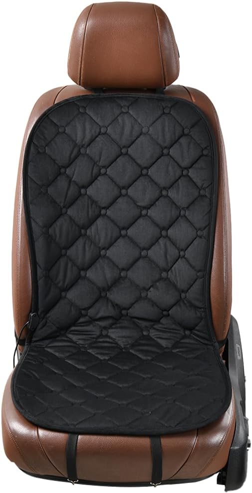 Universal Car Seat Cushion - Comfortable Full Back & Seat Cover for Cars, Trucks, SUVs, Vans (Black, 1 Pack)