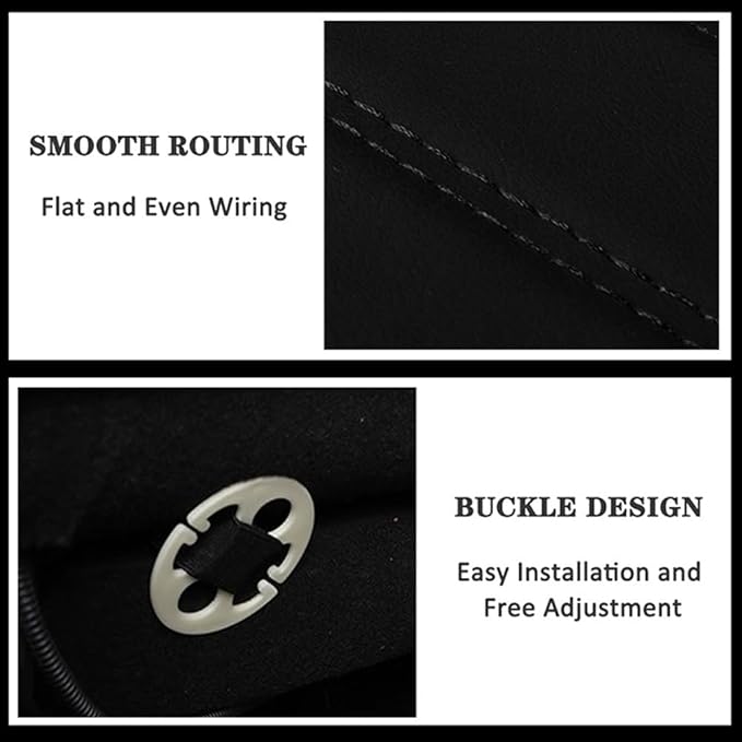 Leather Car Seat Extender Cushion,Car Leg Extender Leg Support Pillow Universal Car Seat Leg Pad,Comfortable Leg Rest Extended Cushion Mat for Car Bus Train Home Office (Black)