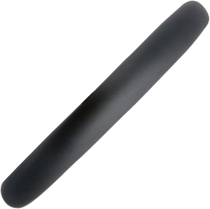 BDK Ergonomic Soft Grip Steering Wheel Cover - Sporty Leather Grip for Standard Size Wheels 14.5-15 inch Black
