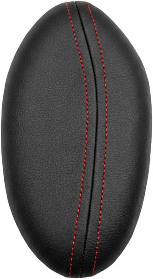 Car Knee Cushion, Car Center Console Leg Elbow Pad, Comfortable Soft Leather Thigh Support Rest Pad, Universal Auto Door Armrest Pad for Most Vehicles (Left Red)