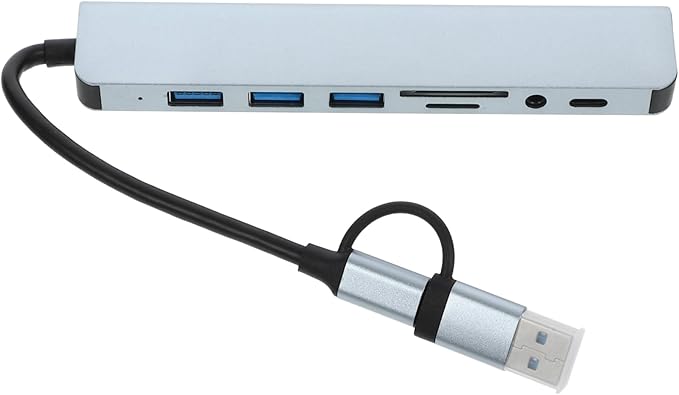 SHOWERORO Type Multi Port USB Hub Splitter Expander for Laptop and Devices High Speed Data Transfer Compact Design for Easy Portability
