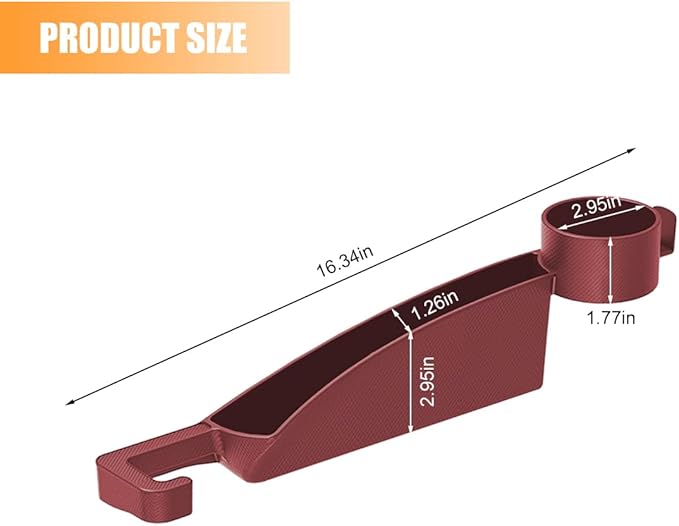 2PCS Car Seat Gap Filler, Dual Slot Carbon Fiber Vehicle Side Seat Gap Organizer Strip with Cup Holder, Auto Console Guard Spacer Stop Things from Dropping, Universal Fit (Red)
