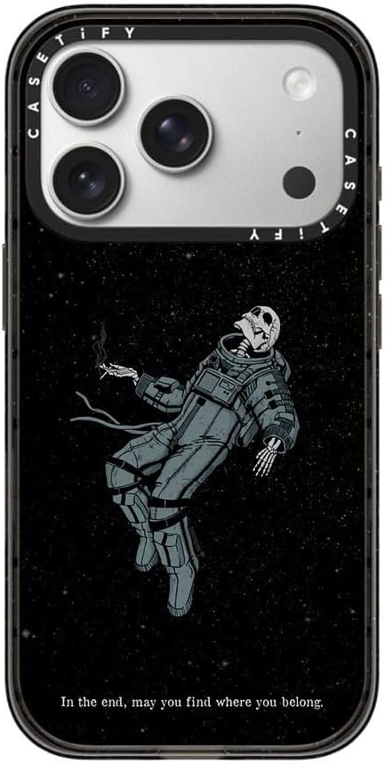 CASETiFY Impact iPhone 17 Pro Case [Slim/Compatible with Magsafe / 8.2 ft. 4X Military Grade Drop Protection] - Somehow, Someday - Clear Black