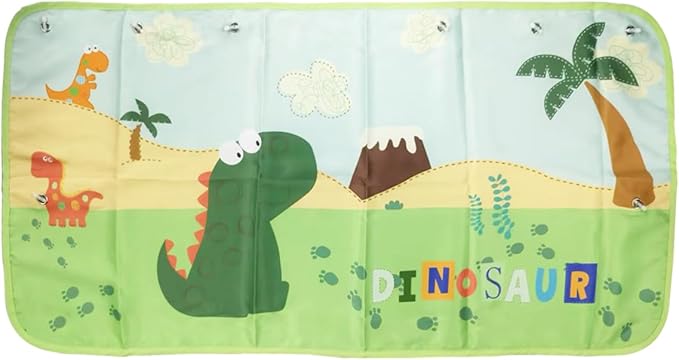 Car Rear Window Sunshade for Baby, Glare & UV Protection Rear Windows Sun Shade Covers with Suction Cups, Universal Sun Blocker Cooling Accessory for Vehicle Privacy Protection (Dinosaur)