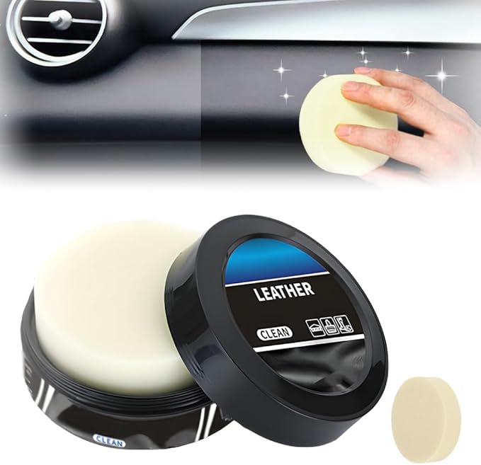 2025 New Leader Cleaning and Care Cream & Cleaning Paste for Leather Care, Automotive Interior Leather Cleaning Cream, Car Leather Conditioner Oil Paste, Leather Repair Kit for Car, Furniture (1PCS)