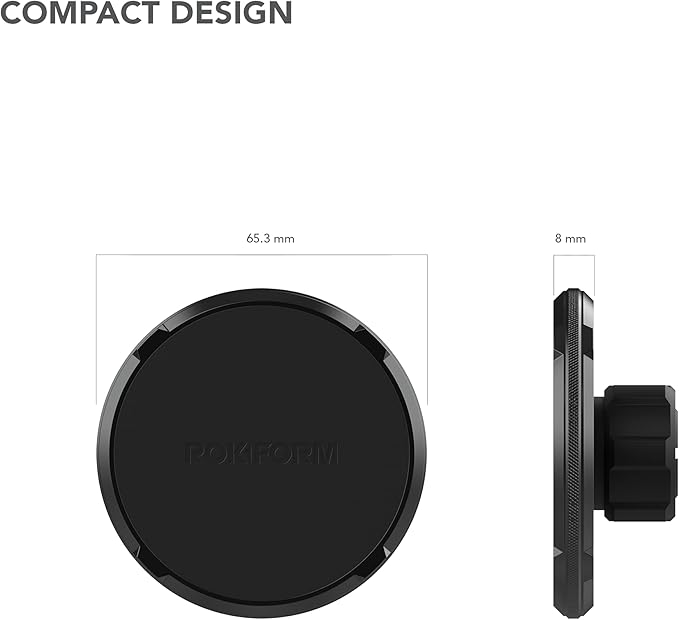 ROKFORM - Adjustable Magnetic Windshield Phone Holder, Compatible with MagSafe Phone Cases and Cases, Strong Suction Cup, 210° Tilt, 360° Rotation