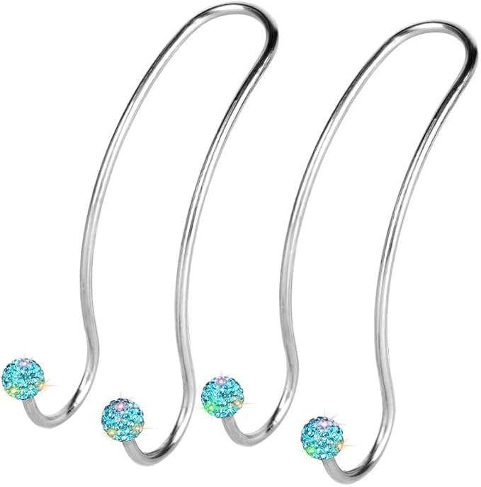 SAVORI Auto Hooks Bling Car Hangers Organizer Seat Headrest Hooks Strong and Durable Backseat Hanger Storage Universal for SUV Truck Vehicle 2 Pack (Sky Blue)