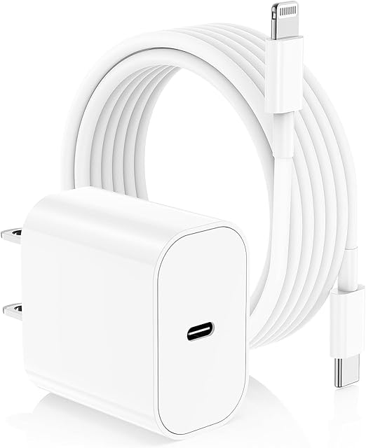 iPhone Charger Fast Charging Block,[MFi Certified] Wall Charger Plug and 6ft USB C to Lightning Cable Cord, Type C Power Adapter Cube Brick Box for iPhone 14 Pro Max/14/13 Pro/12 Mini/12/11/iPad