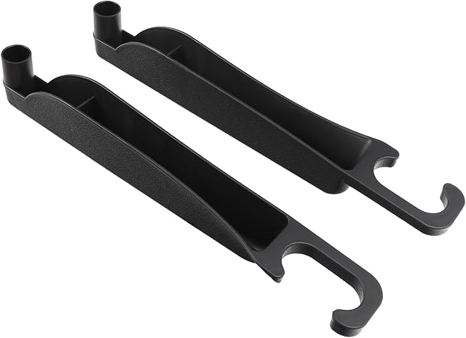 2PCS Car Seat Gap Filler Organizer, Multifunctional Seat Side Gap Filler Between Seat and Console, with Organizer & Hook Function for Avoiding Dropped Items, Universal Fits (Black)