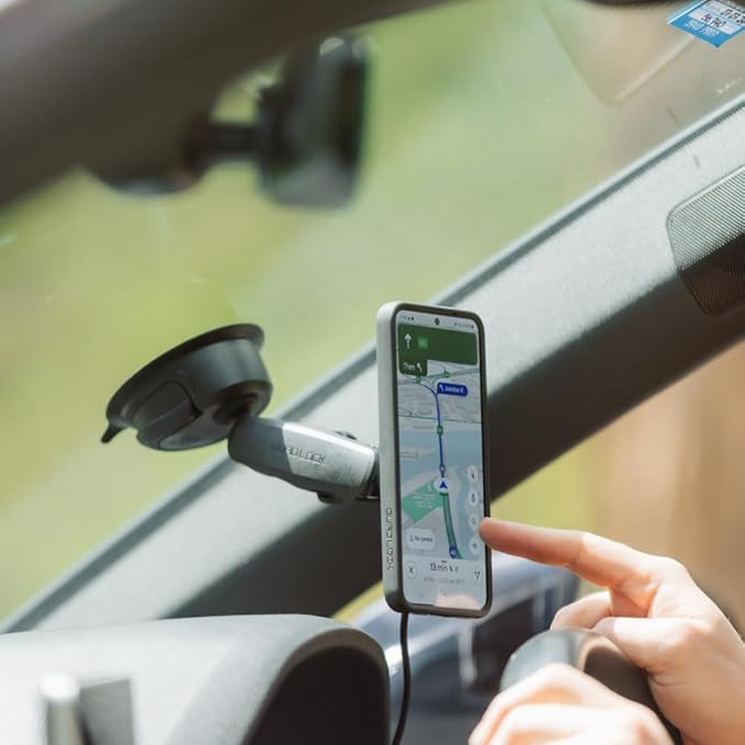 Quad Lock Heavy Duty Suction Car Phone Mount with MAG Phone Case and MAG Wireless Charging Head for iPhone 17 Air