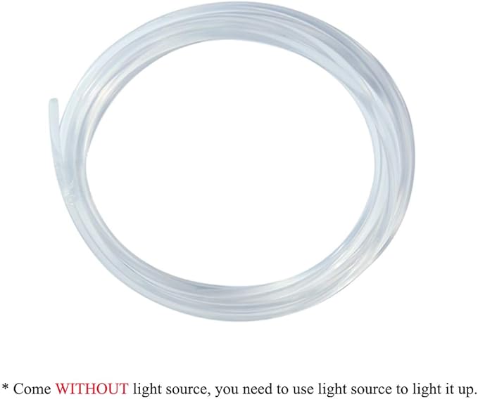 AKEPO 5mm*5m PMMA Plastic Side Glow Cable for Car Home Use Fiber Optic Light