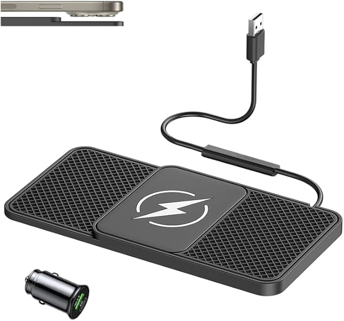 Car Charger for Ford Ranger 2024-2025, 20W Fast Charging Pad for Phones, Plug & Play Cord-Free Charging Pad with Step Design for Commutes Home Travel Use,B USB 30cm
