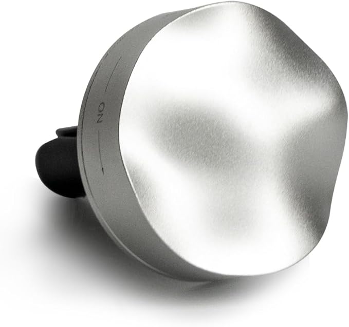THEDOTS Silver Car Vent Clip Air Freshener, Reusable Car Scent Diffuser, Car Accessories, Frosted Ebony Scent