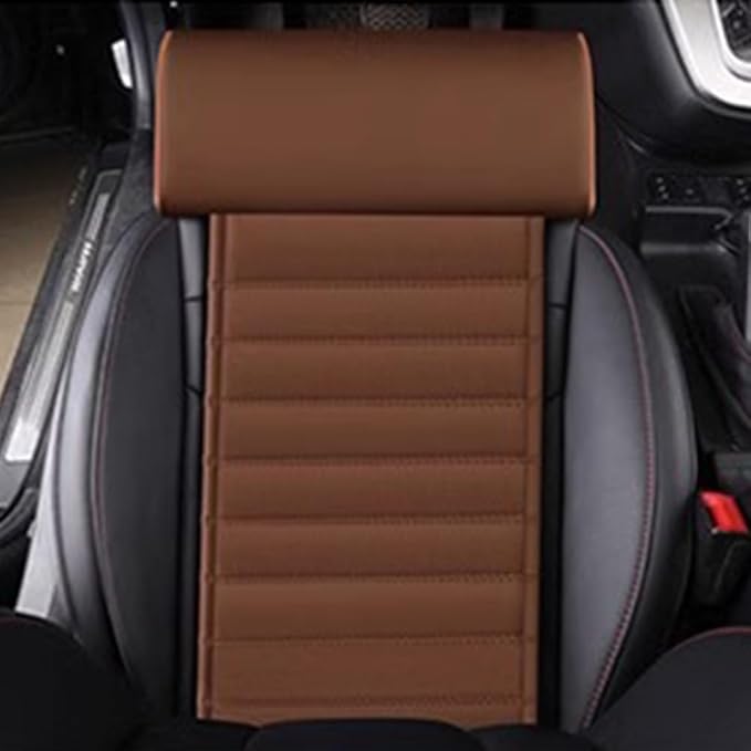 Leather Car Seat Extender Cushion,Car Leg Extender Leg Support Pillow Universal Car Seat Leg Pad,Comfortable Leg Rest Extended Cushion Mat for Car Bus Train Home Office (Brown)