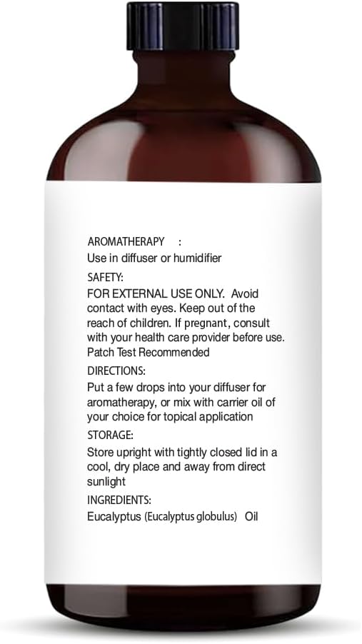 Majestic Pure Essential Oil with Glass Dropper - 100% Pure and Natural - Essential Oils for Diffuser, Aromatherapy, Soap and Candle Making, Eucalyptus Essential Oil, Eucalyptus Oil, 4 Fl Oz Pack of 2