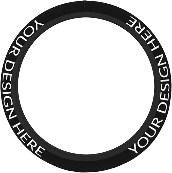 Custom Stretchy Neoprene Car Steering Wheel Cover, Add Your Own Personalized Text Logo Image Anti Slip and Sweat Absorption Universal Fit Vehicle, SUV, Trucks