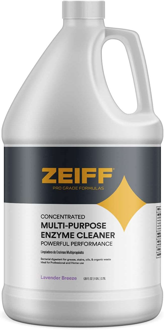 Zeiff Pro-Grade Multi-Purpose Probiotic Enzyme Cleaner - Pet Stain and Odor Remover, Drain Cleaner - Powerful Cleaning & Odor Eliminating Formula For Professional & Home Surfaces - 1 Gallon