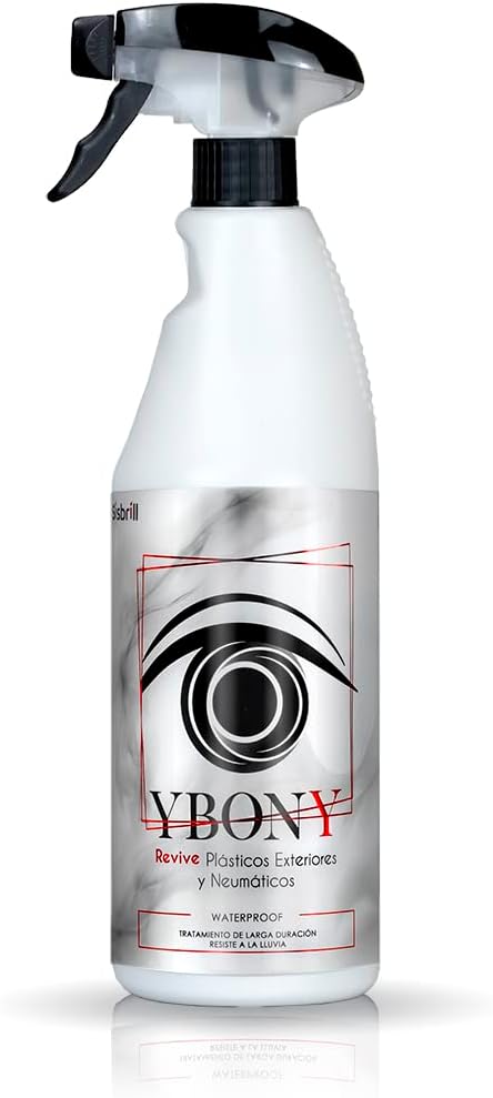 Sisbrill Ybony Plastic Restorer for Cars – Renews Faded Plastic Trim, Protects Against UV & Dirt – 25 fl oz
