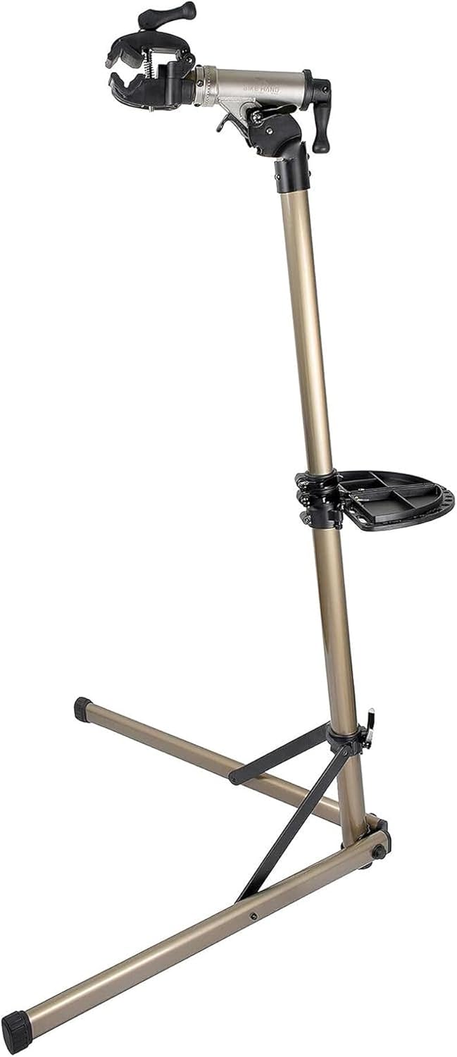 BikeHand Bike Repair Stand | Lightweight & 360 Adjustable Home Bicycle Mechanics Workstand w/Magnetic Tool Plate | Quick Release Portable Bike Maintenance Stand for Mountain & Road Bike
