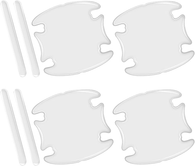 8PCS Car Door Handle Scratch Protector, Transparent Waterproof Anti-Scratche Car Door Handle Cup and Rear View Mirror Protector, Universal Doors Bowl Guard Sticker for Cars, SUVs, Trucks