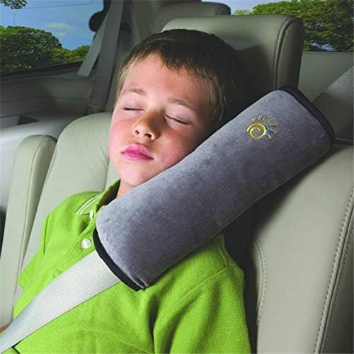 Boxiki Travel Car Seat Belt Pillows for Kids (Set of 2) Adjustable Vehicle Seat Belt Cushion for Children. Perfect for Road Trips