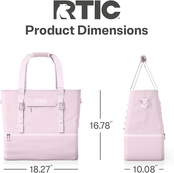 RTIC 2-in-1 Chillout Bag Soft Insulated Cooler Tote, Portable, for Lunch, Beach, Travel, Drink, Beverage, Car, Camping, Picnic, 24-Can Capacity,