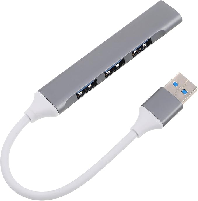 ABOOFAN USB Multiport Hub for Laptop and Desktop Space Gray USB Port Expander with Cable and Packaging Box for Travel and Gaming Accessories